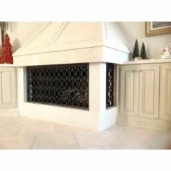 Wave Rectangular Fireplace Door - Wrought Iron -DIMPLEX Sales Store wave 20 rectangular door web8 93682.1574815196