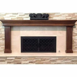 Wave Rectangular Fireplace Door - Wrought Iron -DIMPLEX Sales Store wave 20 rectangular fireplace doors web3 34932.1574815196